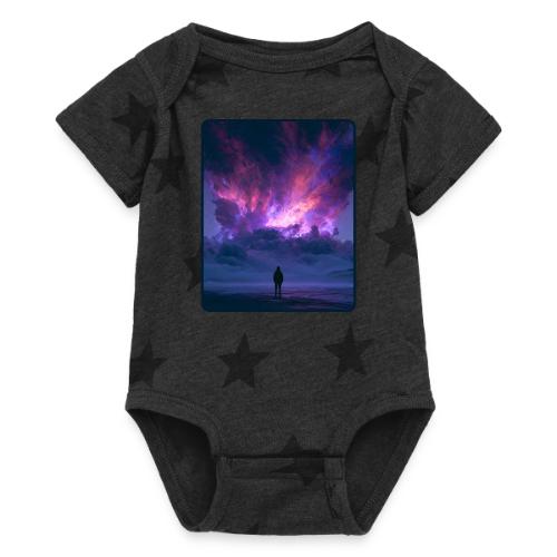 Cosmic Supernova Night Design - Baby 5 Star Print One Piece