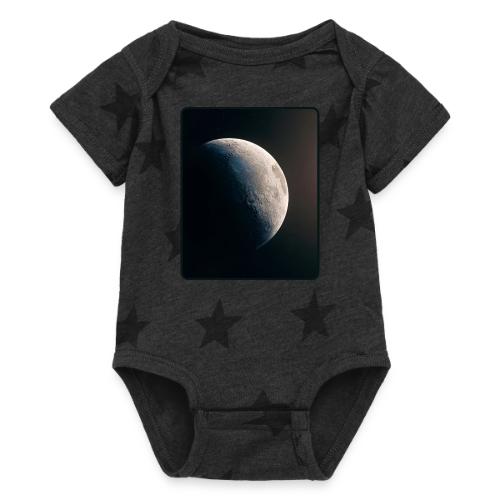 Crescent Moon Celestial Artwork - Baby 5 Star Print One Piece