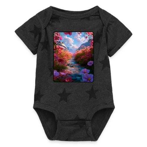 Dreamy Cosmos Valley Landscape Art - Baby 5 Star Print One Piece