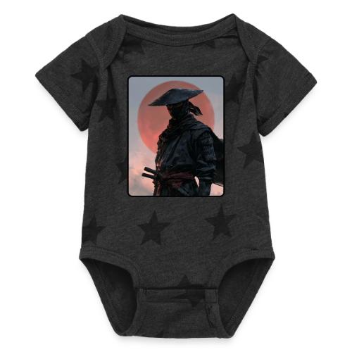 Ninja Warrior Under the Red Sun - Baby 5 Star Print One Piece