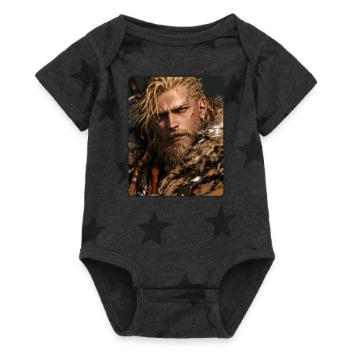 Battle-Scarred Viking Warrior - Baby 5 Star Print One Piece
