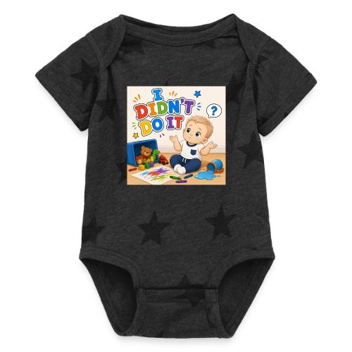 I Didn't Do It - Boy-W - Baby 5 Star Print One Piece