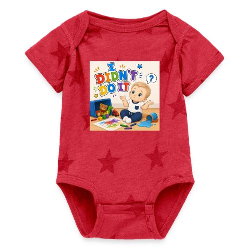 I Didn't Do It - Boy-W - Baby 5 Star Print One Piece