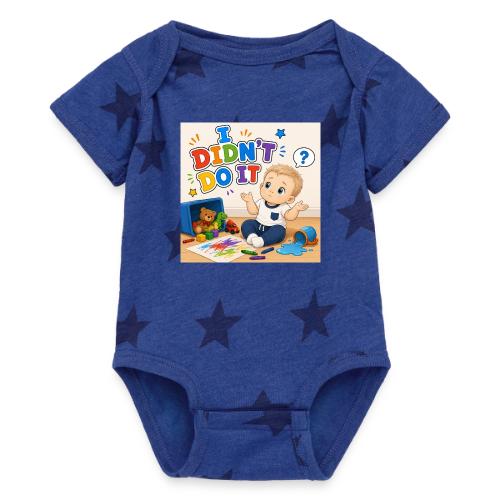 I Didn't Do It - Boy-W - Baby 5 Star Print One Piece