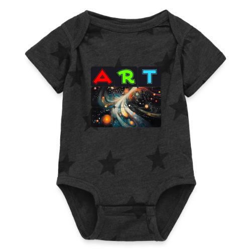 Swirls of Colorful Art - Baby 5 Star Print One Piece