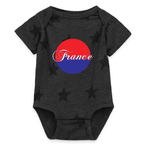 France Tricolore Circle - Baby 5 Star Print One Piece