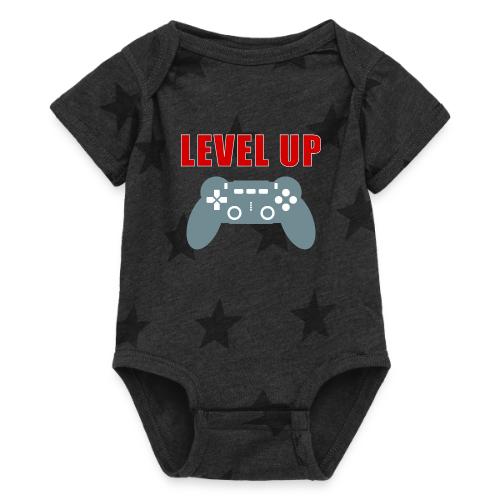 Level Up Gamer Controller Apparel - Baby 5 Star Print One Piece