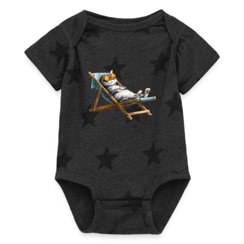 Sunshine Cat Mode - Baby 5 Star Print One Piece