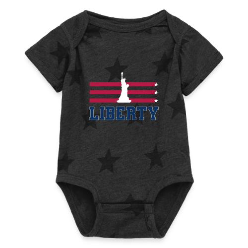 USA: Stars of Liberty - Baby 5 Star Print One Piece