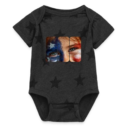 USA: Patriot Gaze - Baby 5 Star Print One Piece