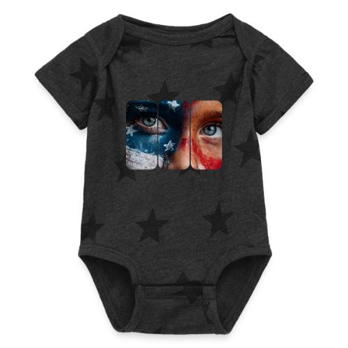 USA: Star-Spangled Glance - Baby 5 Star Print One Piece