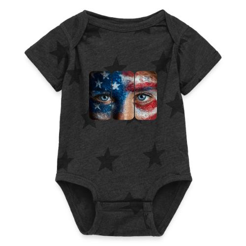 USA: Stars in Her Eyes - Baby 5 Star Print One Piece