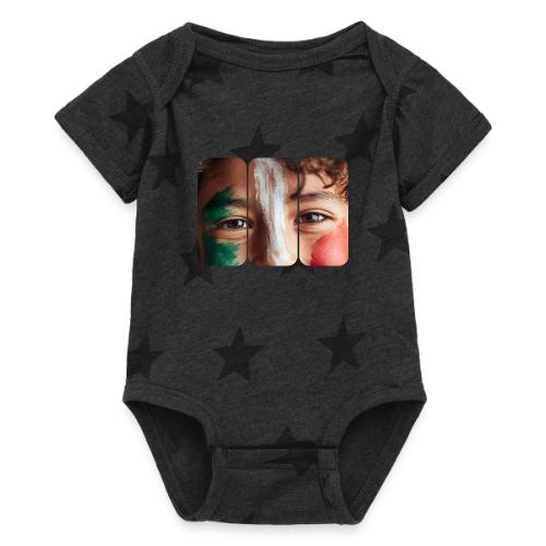 Mexico: Three Stripes of Pride - Baby 5 Star Print One Piece