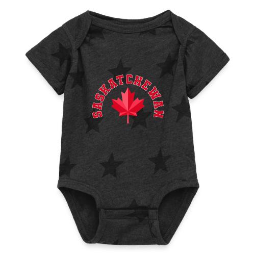 Saskatchewan with maple leaf - Baby 5 Star Print One Piece