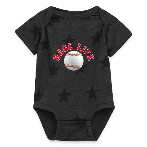 Baseball: Base Life Vibes - Baby 5 Star Print One Piece