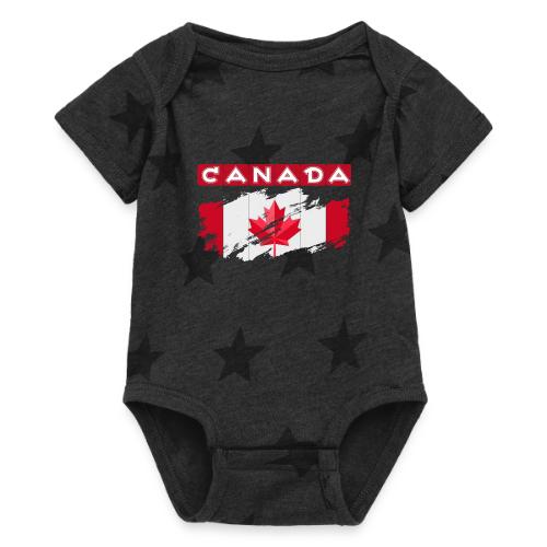 Canada, Inspired by the Canadian flag - Baby 5 Star Print One Piece