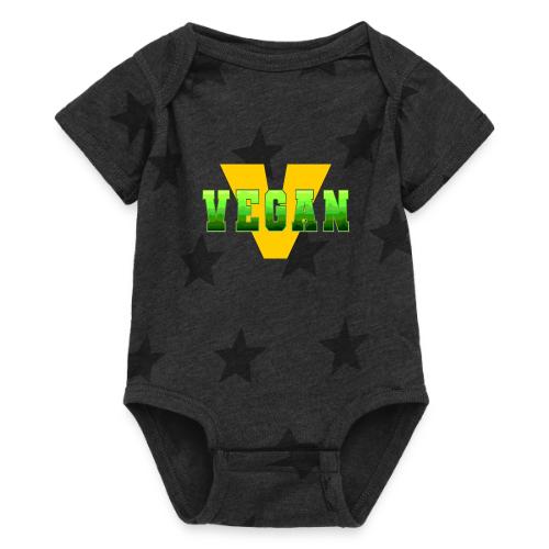 Vegan Energy V - Baby 5 Star Print One Piece