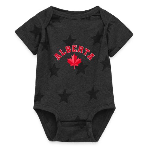 Alberta with maple leaf - Baby 5 Star Print One Piece