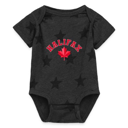 Halifax with maple leaf - Baby 5 Star Print One Piece