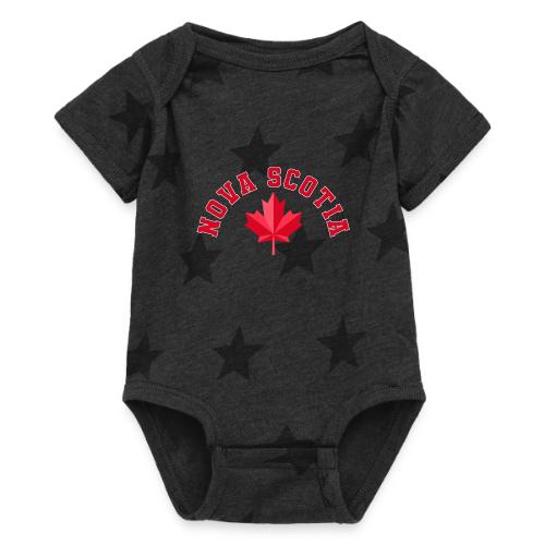 Nova Scotia with maple leaf - Baby 5 Star Print One Piece