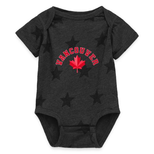 Vancouver with maple leaf - Baby 5 Star Print One Piece