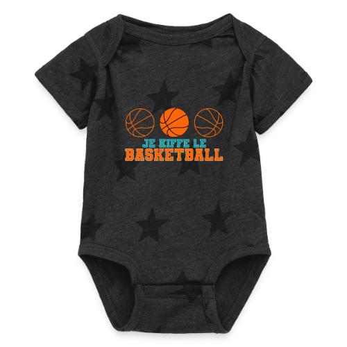 I love basketball - Baby 5 Star Print One Piece