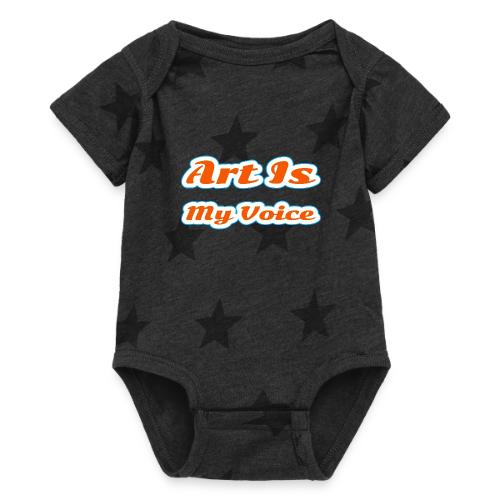 Art Is My Voice — Express Yourself Script - Baby 5 Star Print One Piece