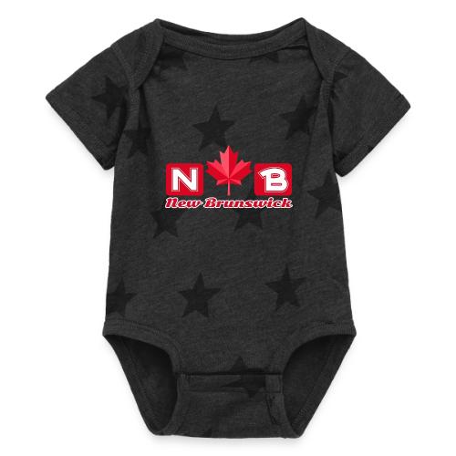 New Brunswick, province of Canada - Baby 5 Star Print One Piece