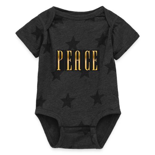Peace in Gold - Baby 5 Star Print One Piece