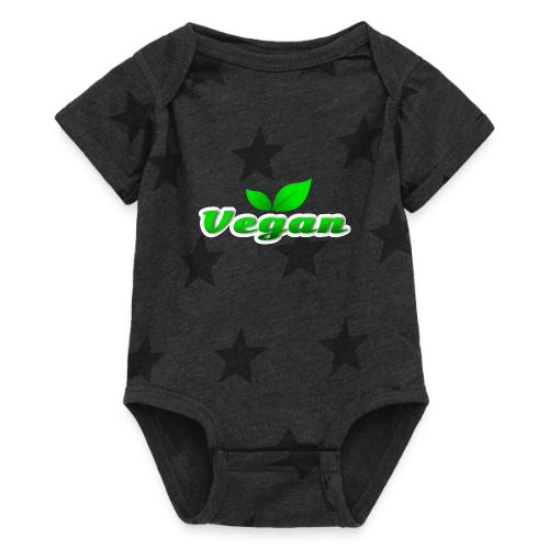 Pure Vegan Leaves - Baby 5 Star Print One Piece