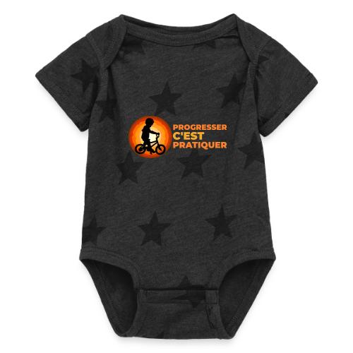 On the Move Towards Progress - Baby 5 Star Print One Piece