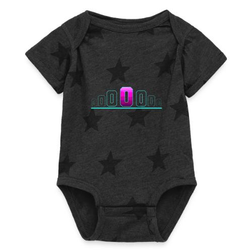 Letter O – Capital Varsity Alphabet Monogram - Baby 5 Star Print One Piece