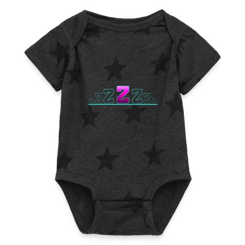 Letter Z – Capital Varsity Alphabet Monogram - Baby 5 Star Print One Piece