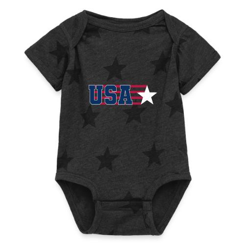 Star Stripe USA - Baby 5 Star Print One Piece