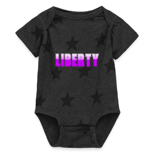 Liberty Typography Graphic Design - Baby 5 Star Print One Piece