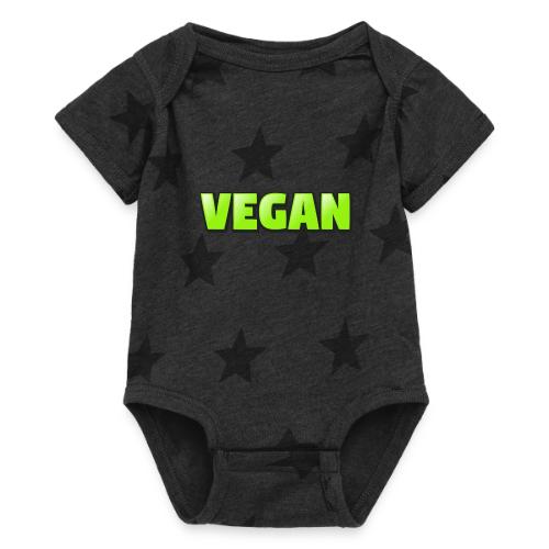 Vegan Bold Green Typography Design - Baby 5 Star Print One Piece