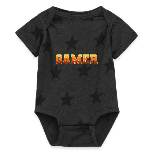 Gamer Varsity Gradient Design for Apparel - Baby 5 Star Print One Piece