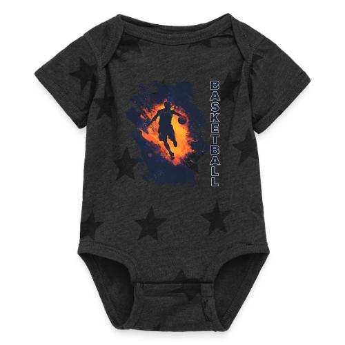 Basketball Focus - Baby 5 Star Print One Piece