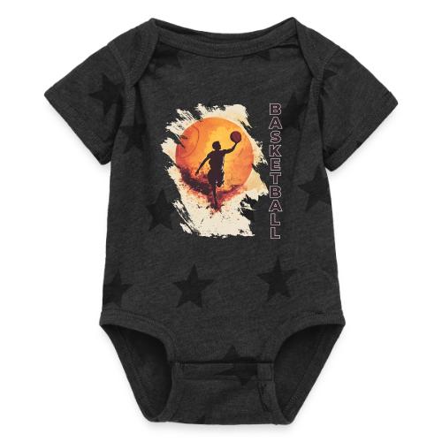 Basketball Stride - Baby 5 Star Print One Piece