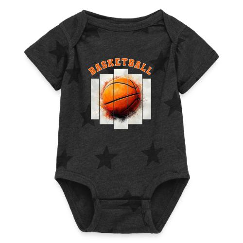 Basketball Element - Baby 5 Star Print One Piece