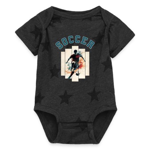 Soccer Mode On - Baby 5 Star Print One Piece