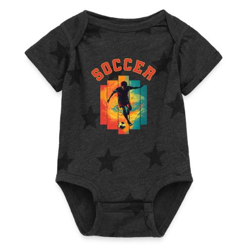 Soccer Heartbeat - Baby 5 Star Print One Piece
