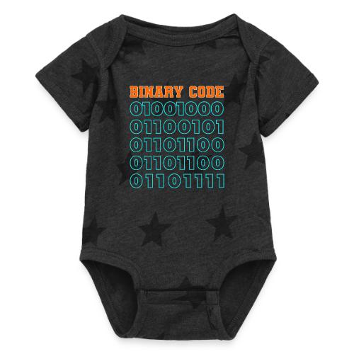 Say Hello in Binary code - Baby 5 Star Print One Piece