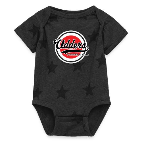 Iconic Udders Stacked Logo v2 - Baby 5 Star Print One Piece