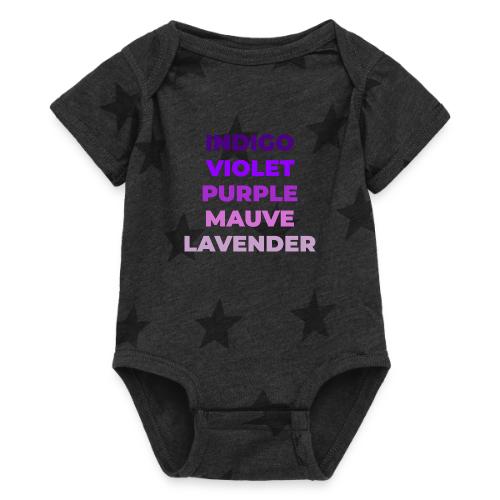Shades of Purple - Baby 5 Star Print One Piece