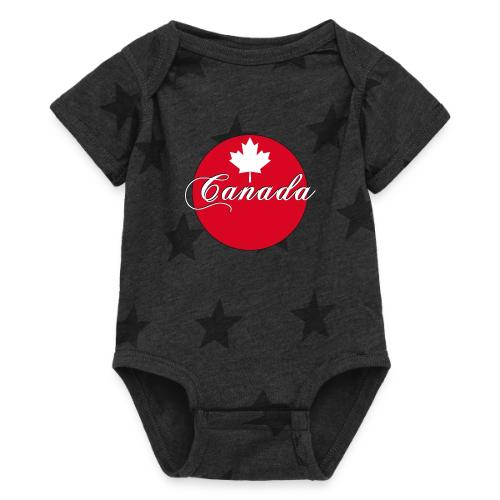 Canada in red and white - Baby 5 Star Print One Piece