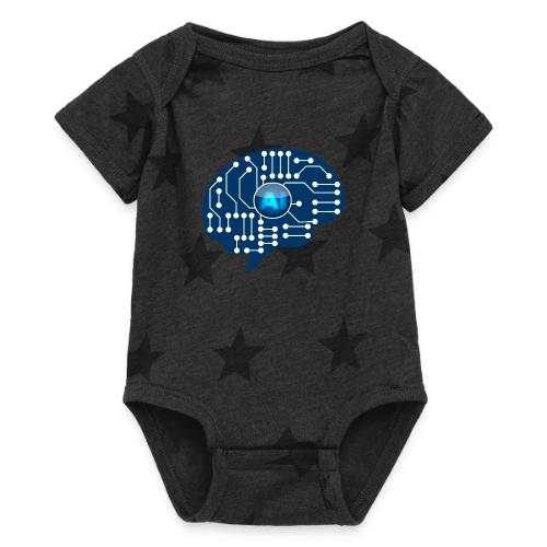 AI: Mind Wired - Baby 5 Star Print One Piece