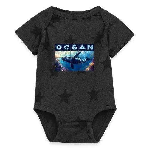 Ocean: Majestic Deep - Baby 5 Star Print One Piece