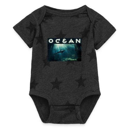 Ocean Whisper - Baby 5 Star Print One Piece