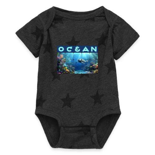 Ocean: Turtle Drift - Baby 5 Star Print One Piece